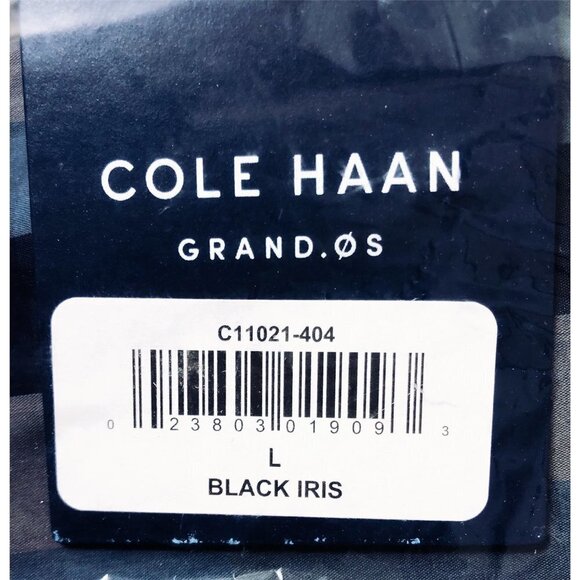 Cole Haan Mens Black Striped Spread Collar Long Sleeve Button Up Shirt Sz L New - Picture 5 of 8